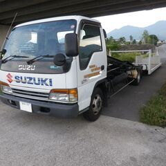 いすゞ エルフ 積載車 5200ｃｃターボ　6MT　フルフラット　セーフティーローダー　ラジコンフラトップの画像