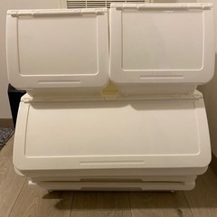 ニトリ　フラッテ　蓋付き　ホワイト