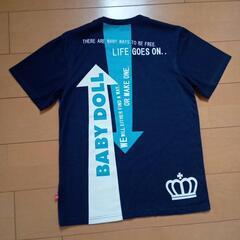 中古　矢印Ｔシャツ紺Ｍ　ベビードールBABYDOLLベビド