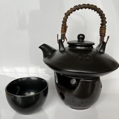 有田焼　黒じょかセット　燃料キャンドル3個付き