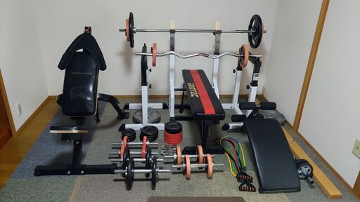筋トレに　バーベル、ダンベルセット　アイロテック等　値下げしました