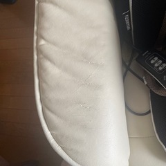 リクライニング　合成皮　ホワイトベージュの画像