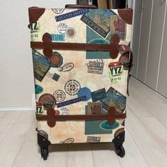 ワールドトランク　スタンプ柄　キャリーバック