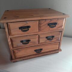 《お取引中》小さなタンス　焼杉工芸品