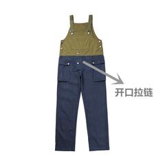 A65男女兼用大人チューブサロペットデッキオーバーオールツナギ服デニムサロペットの画像