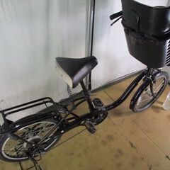 B989★26500円★ 整備済み　中古自転車 3人乗り対応　LEDオートライト6段変速　パープル【20インチ 】の画像
