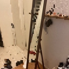 全身鏡 スタンドミラー ブラウンの画像