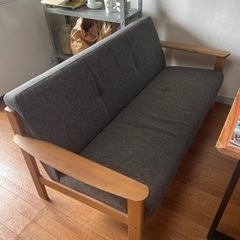 カリモク家具　ソファ　グレー　3人掛け