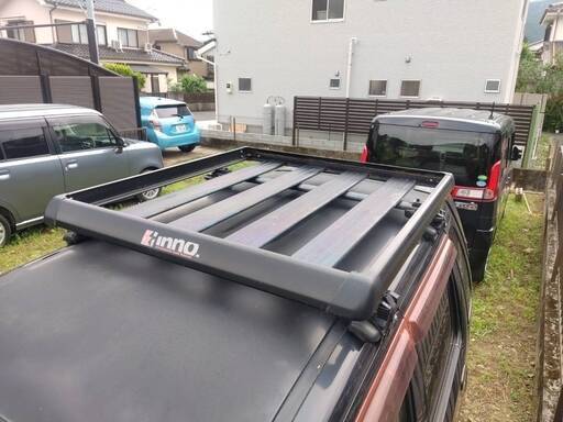 【お話し中】INNO ルーフキャリア一式　取付フックK325付き