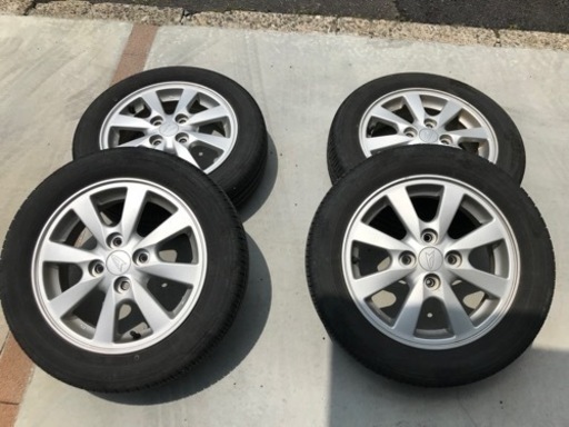 【美品】★155/65R14 バリ溝 ダイハツ純正★夏タイヤ・ホイール