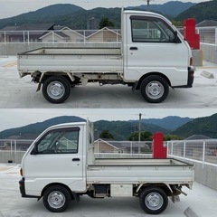⭐️早い者勝ち⭐️★車検取得しました‼️★   ★令和6年7月まで★5速MT★パワステ★エアコン★4WD★ミニキャブトラック★の画像