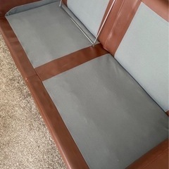 無印 ソファ 本革 ヘッドレストつき