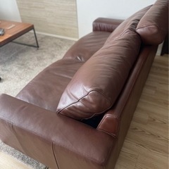 無印良品、ソファ、本革、ヘッドレスト付き 無印 ソファ 本革 ヘッドレストつき