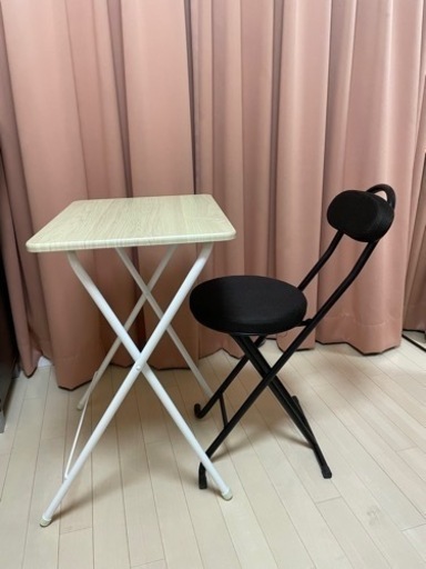 折りたたみデスク、折りたたみチェアセット