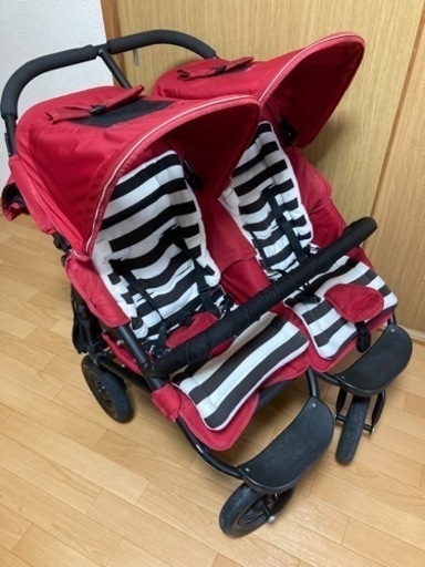 【再値下げ】AirBuggy COCO DOUBLE FROM BIRTH ココダブル フロムバース 双子 2人乗り ベビーカー 付属品つき