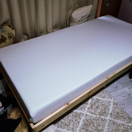 シングルベッド すのこ マットレス付き