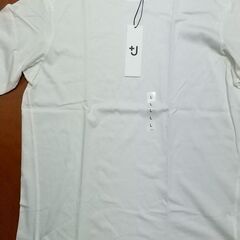 ☆超超目玉商品　1,5000円を900円　【ユニクロ】  +J スーピマコットンリラックスフィットクルーT（半袖） ホワイト①　Lサイズの画像