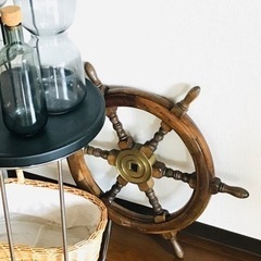 操舵輪　船の舵　オブジェとして