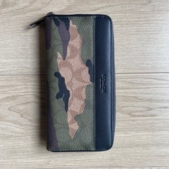 【美品】coach 長財布 迷彩柄