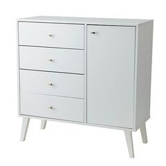 チェスト ホワイトxゴールドハンドル 海外購入品 フランフラン