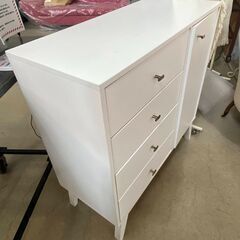 チェスト ホワイトxゴールドハンドル 海外購入品 フランフラン