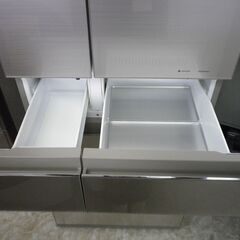 Panasonic 6ドア冷蔵庫 自動製氷 ガラスドア 450L 2017年製 NR-SPF453X-N