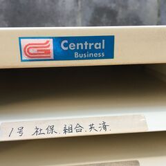 【渋い昭和レトロ】Central セントラル 10段×3 書類収納レターケース カルテ入れ H49㎝ スチール棚の画像