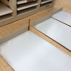 【渋い昭和レトロ】Central セントラル 10段×3 書類収納レターケース カルテ入れ H49㎝ スチール棚の画像