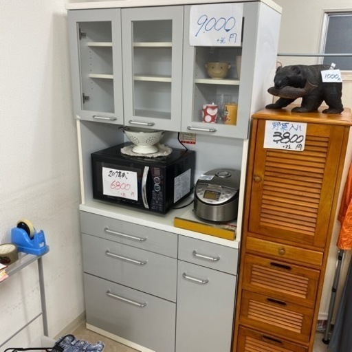 食器棚　幅90高さ180奥行40 値下げ