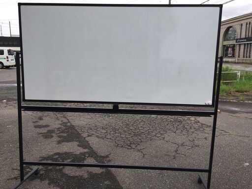 ■7021■ホワイトボード 回転 両面 黒板 オフィス家具 事務所