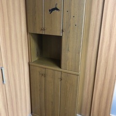 本棚　靴箱　茶色