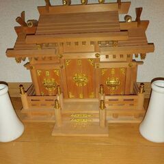 お神札が簡単に入る神棚 三社特小謙信の画像