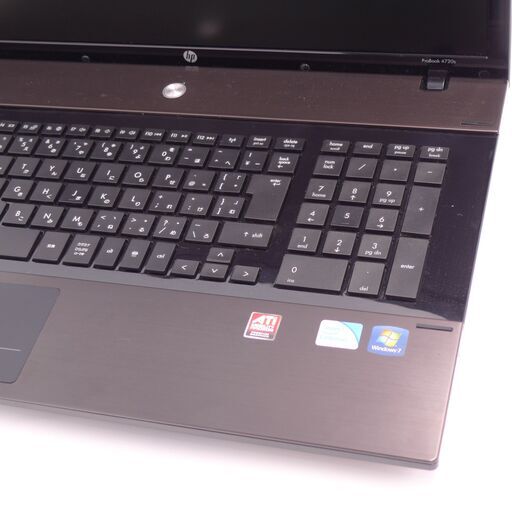 中古美品 爆速SSD 17.3インチ 茶色 ノートパソコン HP 4720s Celeron 4GB DVDマルチ 無線 Wi-Fi 