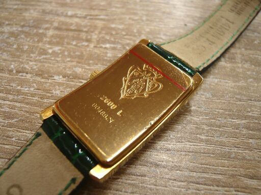 グッチ レディースウォッチ 2600L 革ベルト クロコ系 グリーン 電池交換済み GUCCI USED 苫小牧西店
