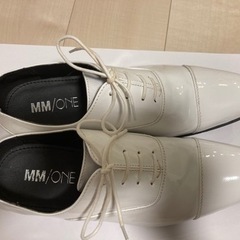 タキシード用　ドレスシューズ　白　27.5cm 結婚式の画像