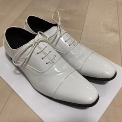 タキシード用　ドレスシューズ　白　27.5cm 結婚式