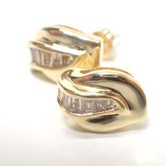 E582 ジュエリーマキ ピアス 両耳 K18 ダイヤ 2.5g