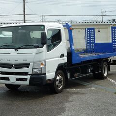 H28 キャンター　キャリアカー　３ｔフラトップ　社外ナビ　キー...
