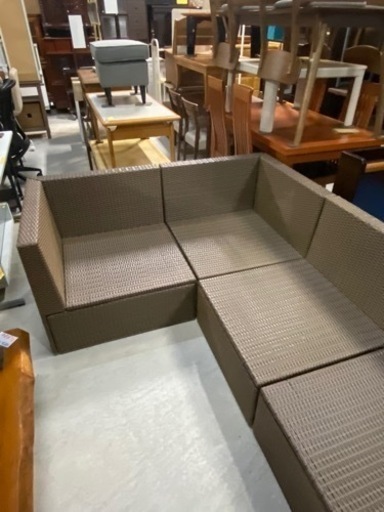 激安!! IKEA 組み合わせ自由!! モジュール型 ガーデンソファ ラタン調 お得な6脚セット!!