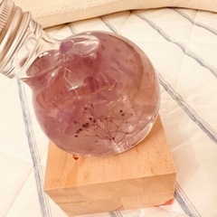 ライトつき　ハーバリウム　パープルの画像