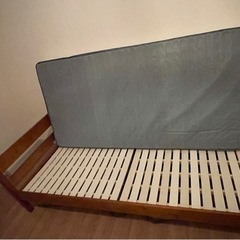 【6/9 18時まで受付】ベッドフレーム＋マットレス(シングル) (¥22,000→0)の画像