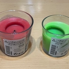 IKEA イケア キャンドル 2種 一部使用 の画像