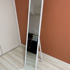 姿見　鏡　ミラー　白