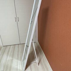 姿見　鏡　ミラー　白の画像