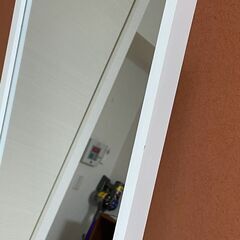 姿見　鏡　ミラー　白の画像