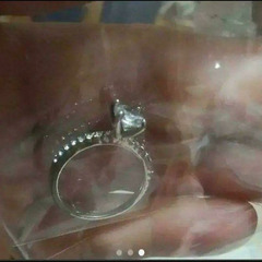 j←←←m1-3★13号 ダイヤモンド ウェディング シルバーリングの画像