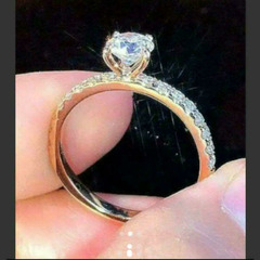 j←←←m1-3★13号 ダイヤモンド ウェディング シルバーリングの画像