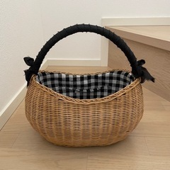 【受け渡し者決定】カゴバッグ◎2個セット　nikoand他　ファー付きの画像