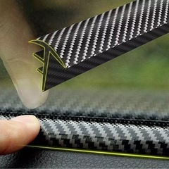 【新品】カーボン柄ダッシュボードモール ビビリ音低減160cm 取付工具付きの画像