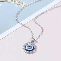 Evil Eye ネックレス メンズ ガラス レザー ロープチェ...